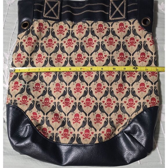 Loungefly ❤ Logo Skull & Crossbones Tote - Picture 6 of 10